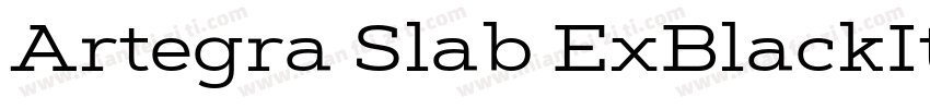 Artegra Slab ExBlackIt字体转换
